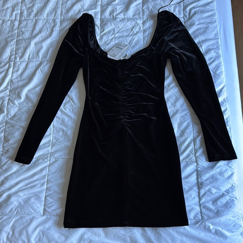 Elegant Black Velvet Dress